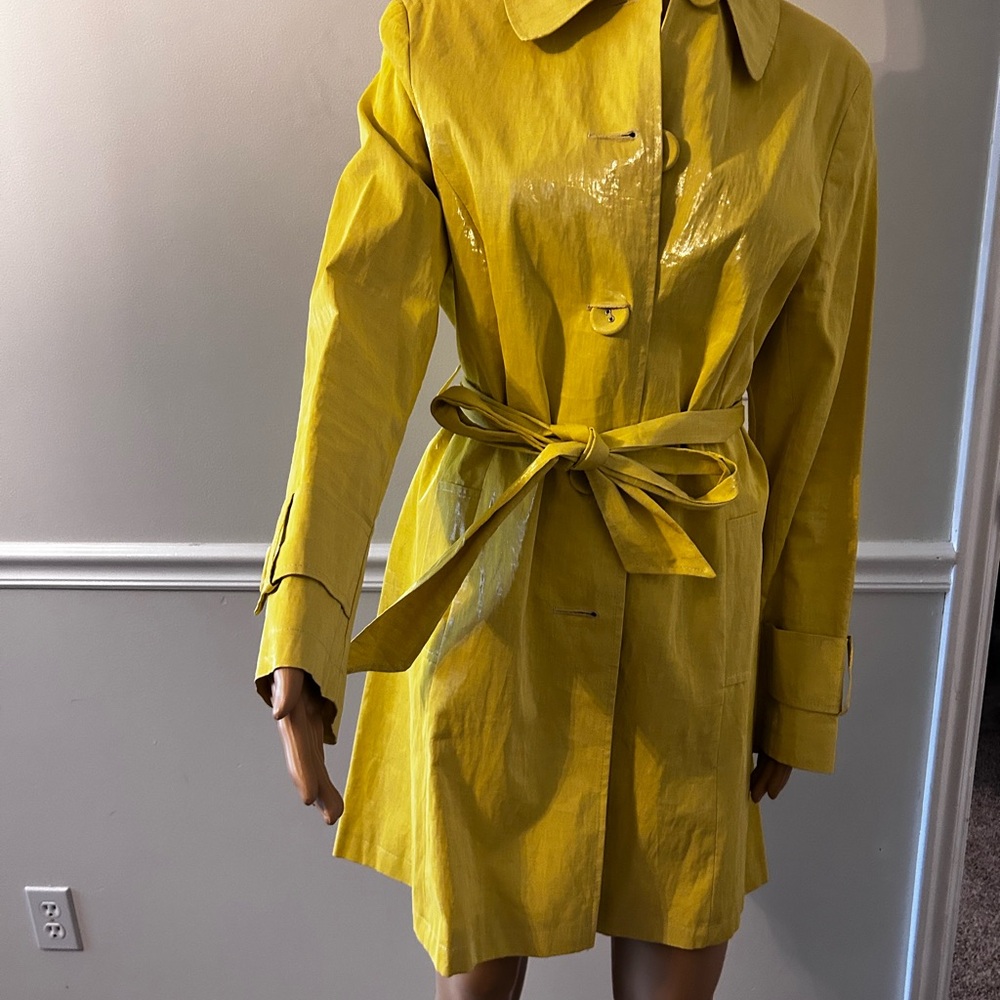 Yellow Women's Trench Coat